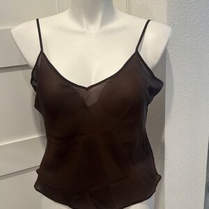 Chaps Dark Brown Women's Camisole Size L